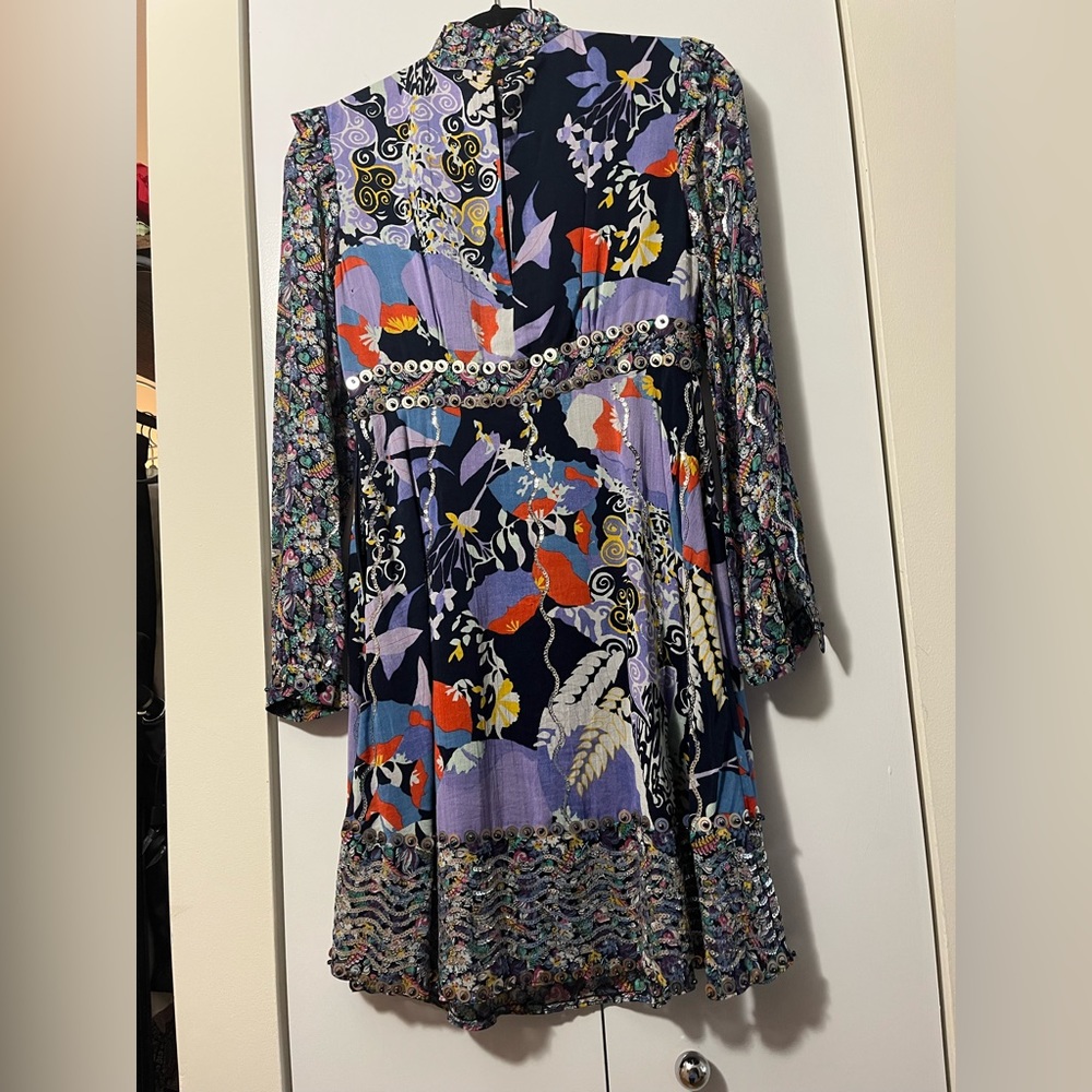 & Other Stories multicolor dress with sequin embroidery - wore once